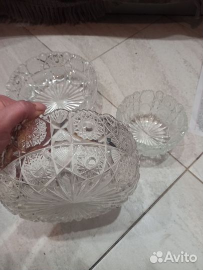 Хрустальная ваза салатник СССР