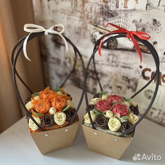 Букет из шоколадных цветов