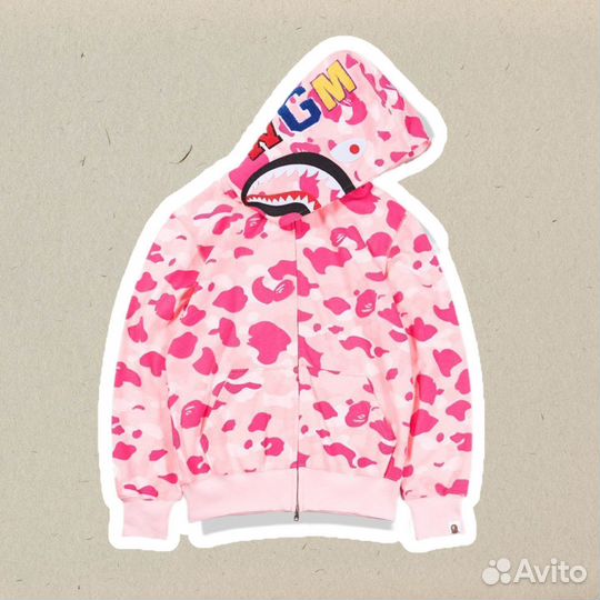 Худи Bape розове