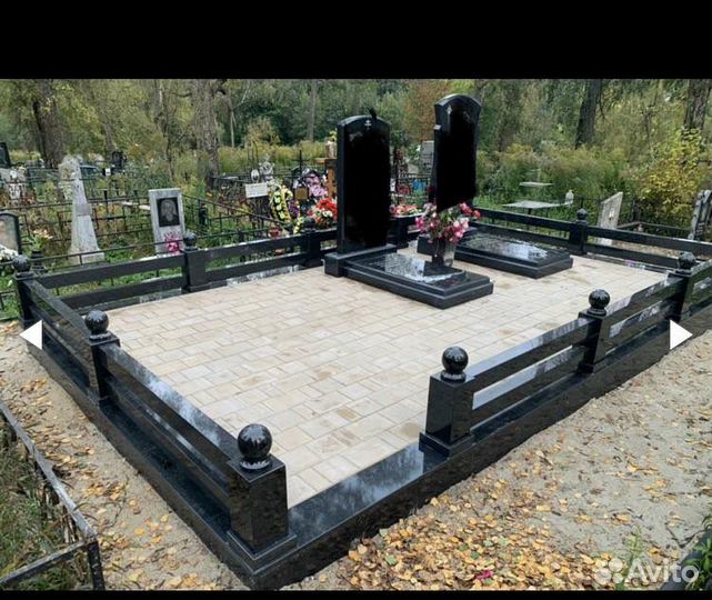 Работы по кладбищу плитка памятники ограды и т.д