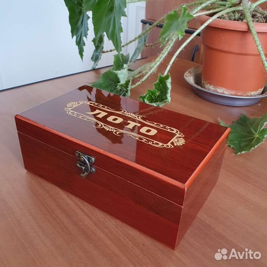 Игра настольное лото в лакированном ларце