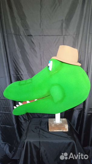 Крокодил Гена маска (голова для ростовой куклы)