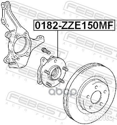 Ступица передняя 0182ZZE150MF Febest