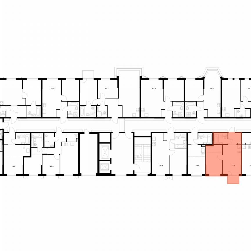 1-к. квартира, 33,8 м², 15/17 эт.