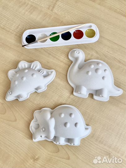 Набор объемных гипсовых фигурок Динозавры