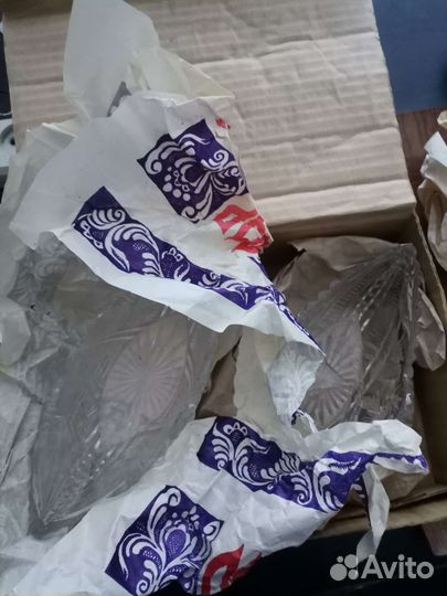 Новые ладьи лодочки хрусталь СССР