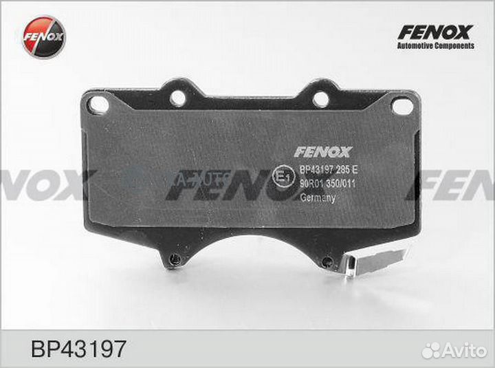 Fenox BP43197 Колодки тормозные дисковые передние