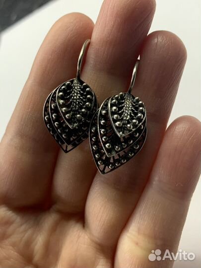 Серьги серебро СССР 925