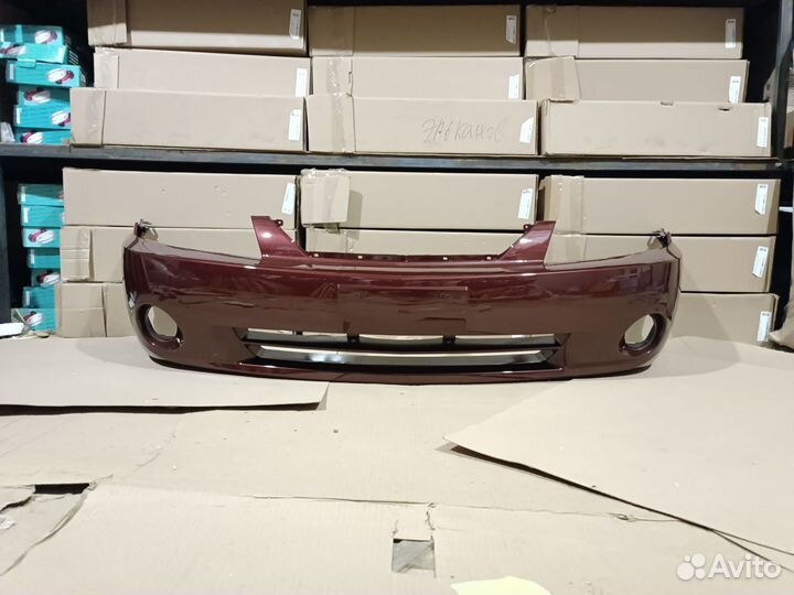 Бампер передний KIA spectra цвет R5 красный перец