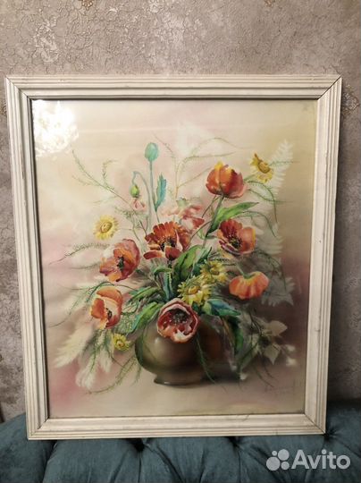 Картина акварель цветы