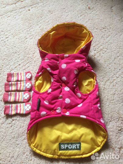 Двусторонняя жилетка и комбинезон для мал.собачки