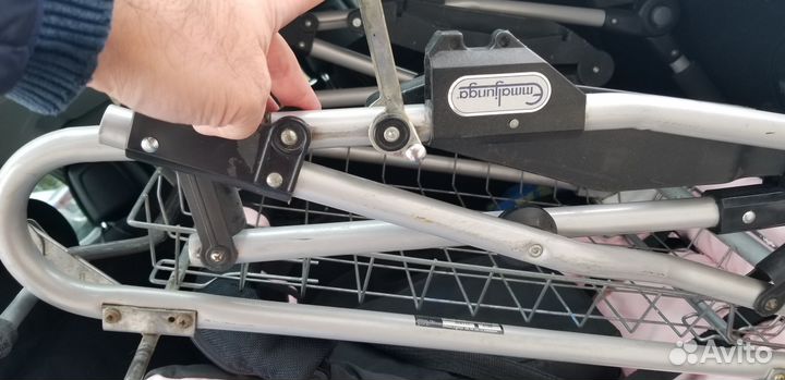 Emmaljunga коляска (2 в 1) черно розовая