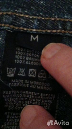 Рубашка мужская джинсовая размер М