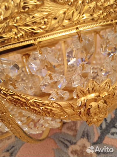 Бронзовая люстра с позолотой