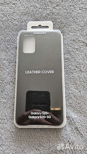 Чехол кожаный на samsung S20+ новый