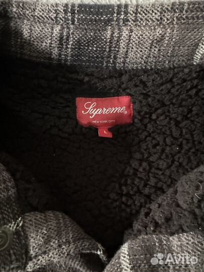 Supreme FW22 Week 13 Shearling Lined Flannel Shirt