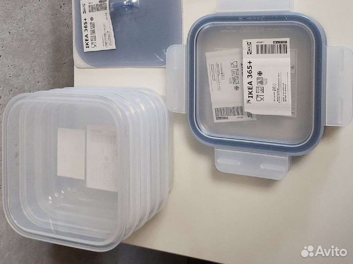 Контейнер крышки икеа 365+ стекло пластик новые