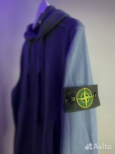 Худи Stone Island серый розовый