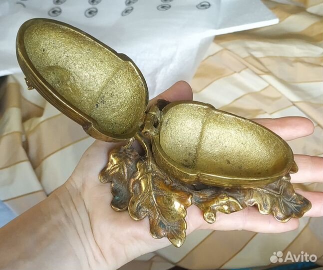 Ключница подкова конь и шкатулка жёлудь бронза