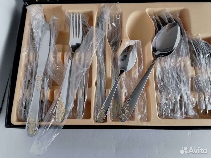 Набор столовых приборов 24шт подарочный новый