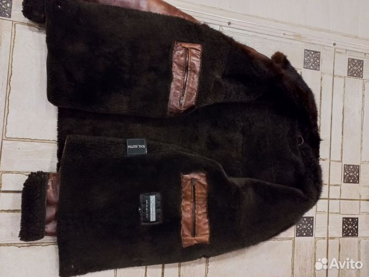 Норка.Кожаная куртка-дубленка мужская