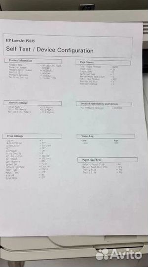 Принтер лазерный HP P2035