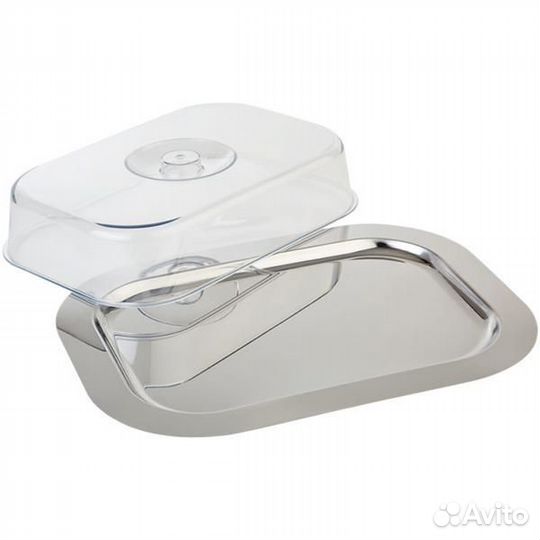 Поднос прямоугольный с крышкой; полистирол,сталь нерж