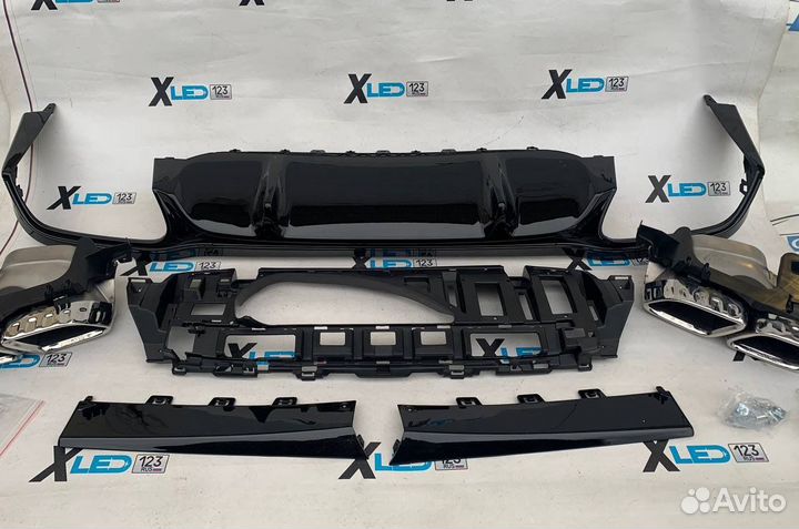 Диффузор заднего бампера Mercedes w213 рест