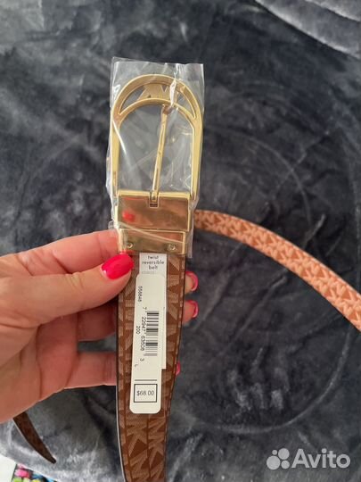 Ремень женский кожаный коричневый