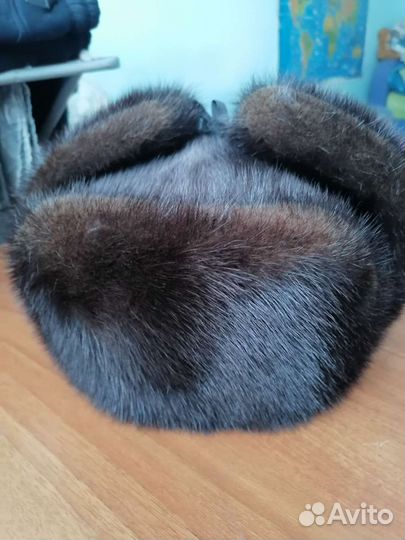 Норковая шапка мужская ушанка