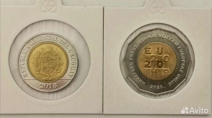 Монеты Уругвай, Хорватия, Тайланд
