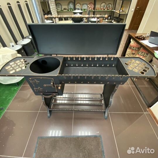 Мангал с печкой под казан