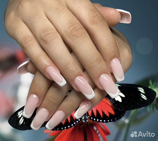 Наращивание ногтей, покрытие гелем