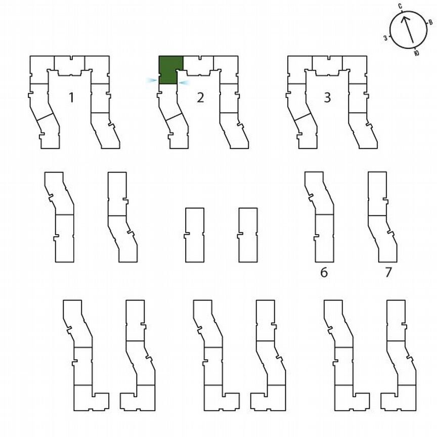 2-к. квартира, 60,2 м², 2/3 эт.