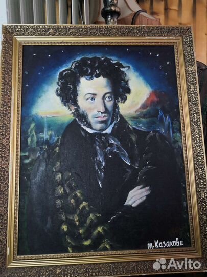 Картина маслом на холсте. Пушкин
