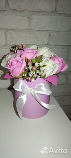 Букет роз из мыла