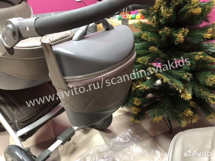 Детская коляска Tako 2 в 1 в шоколадной коже