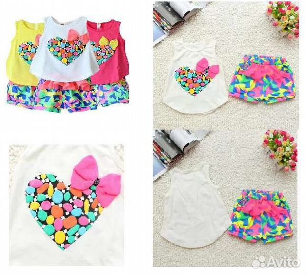 Костюм: шорты+ майка новое:110/5-6 лет