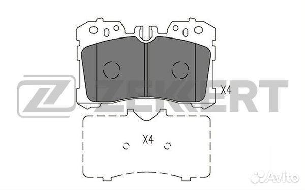 Колодки торм. диск. передн. Lexus LS 460 (USF40 USF41) 06- LS 460 (USF45 USF46) 08- LS 600h (UVF45