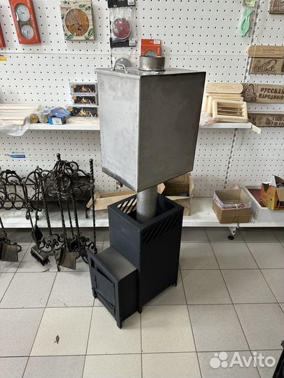 Печь для бани с баком