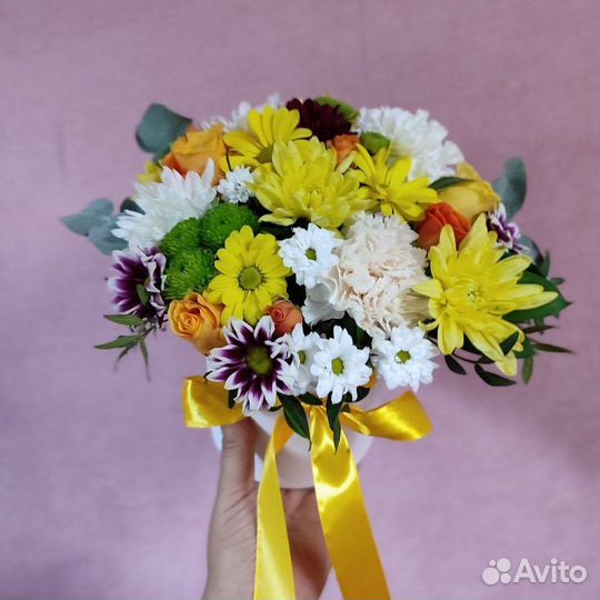 Цветы в коробке 090