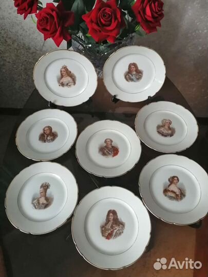 Антикварные тарелки, фарфор, Европа