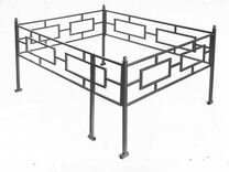 Ограда на захоронение, установка