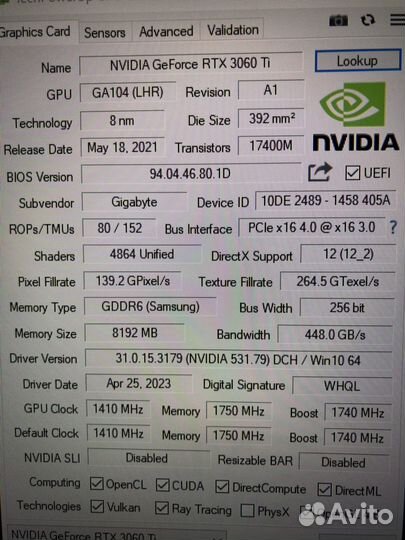 RTX 3060Ti Gaming OC 8GB. Игровая видеокарта