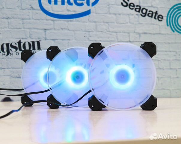 Компьютерные кулера 120мм RGB, Molex/ 3pin