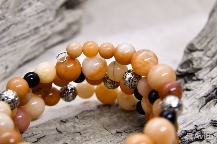 Браслет многорядный в стиле бохо,ручная работа