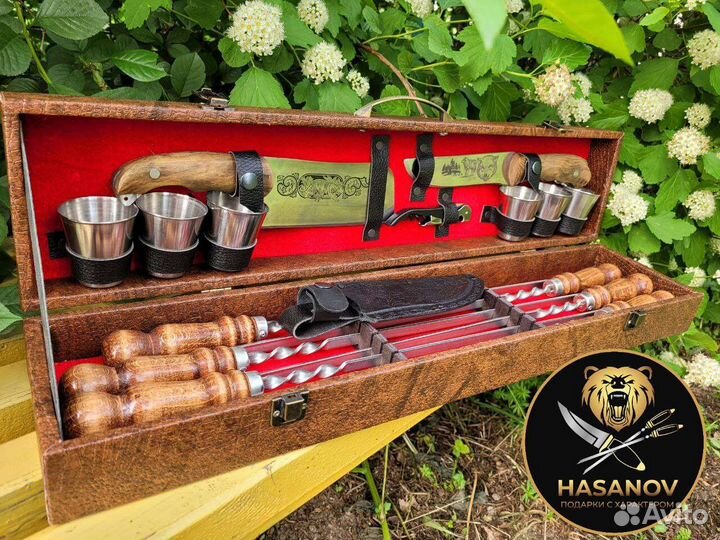 Набор шампуров подарочный