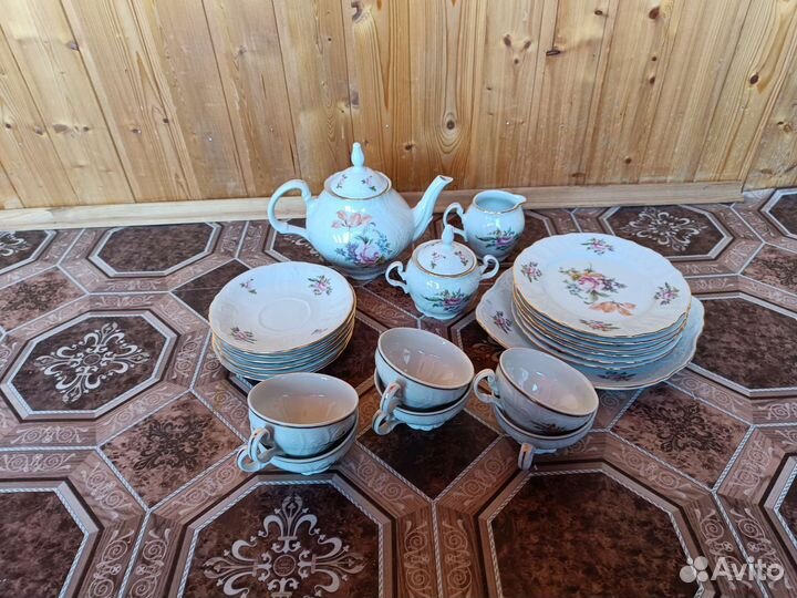 Чайный сервиз фарфоровый СССР