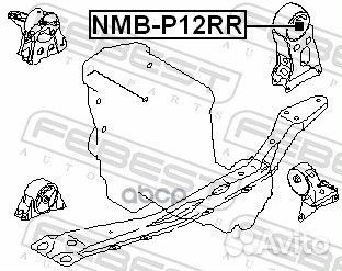 Сайлентблок подушки двигателя (гидравлический) зад