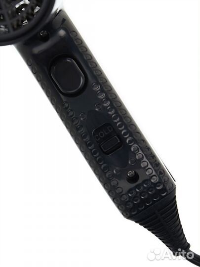 Фен для волос 730 bl черный, с креплением, для ван